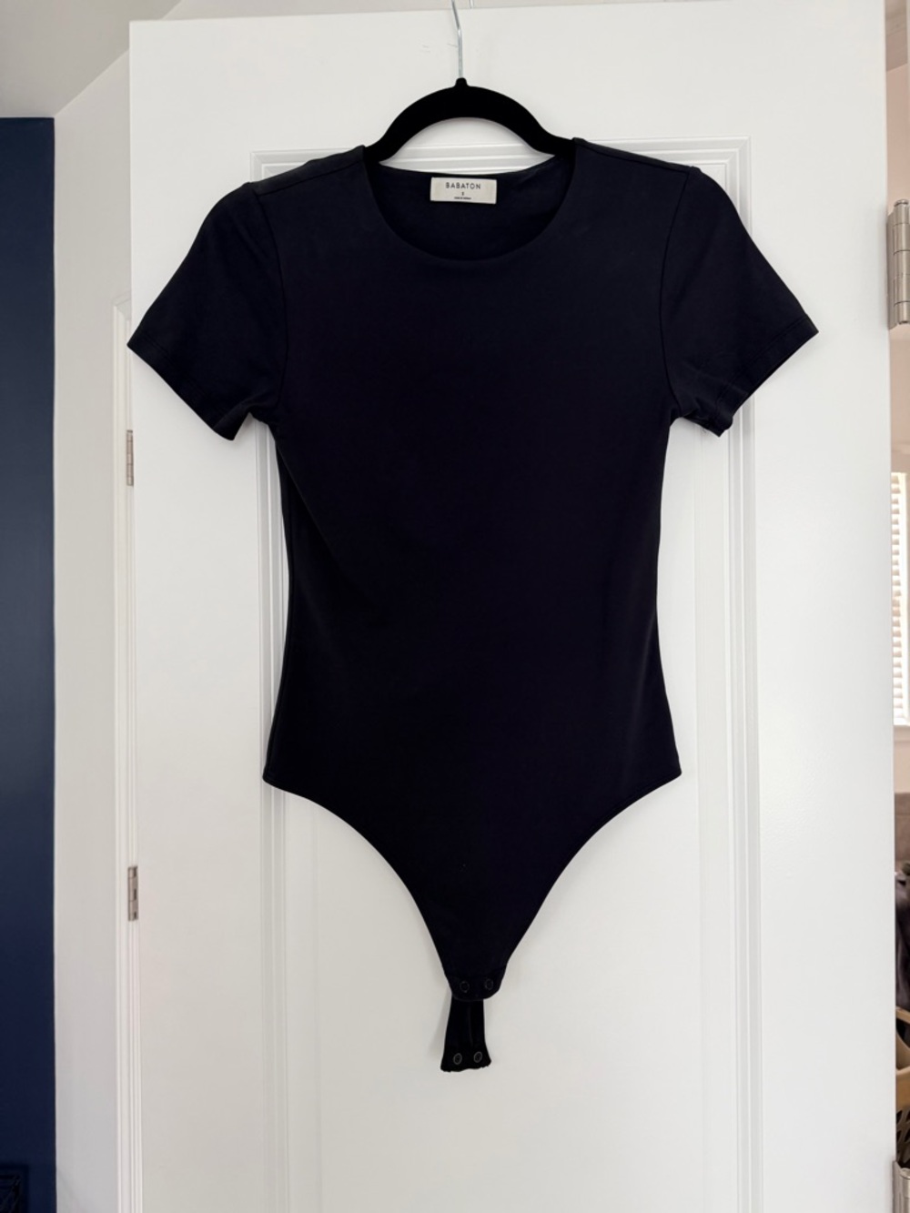 Babaton Black Short-Sleeve Bodysuit